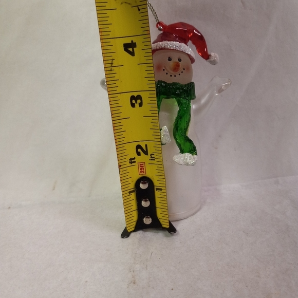 💕3/$30 Frosty Snowman Lighted Glass Ornament  Vintage Collectible - Picture 2 of 7